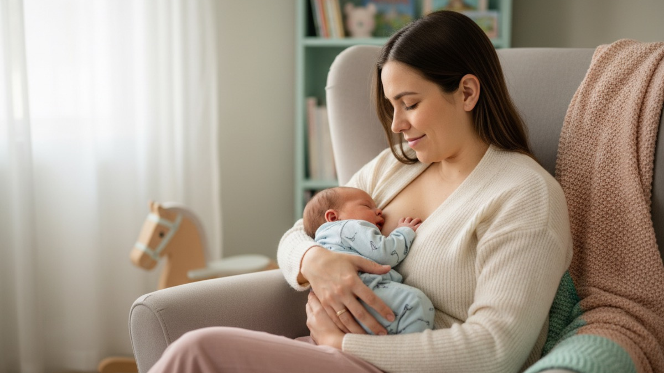 How do you create a cosy breastfeeding space at home?