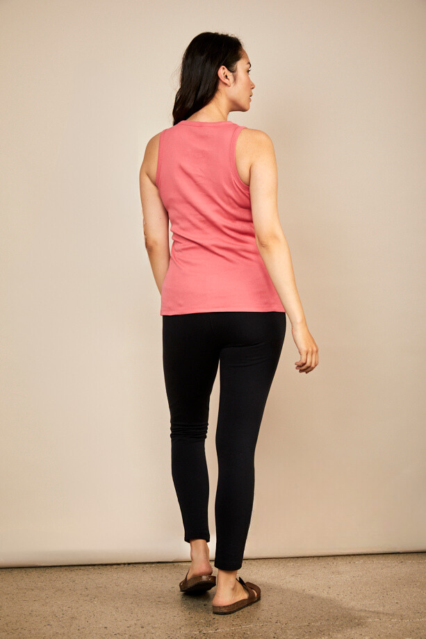 Nursing Rib Racer Vest - Rose