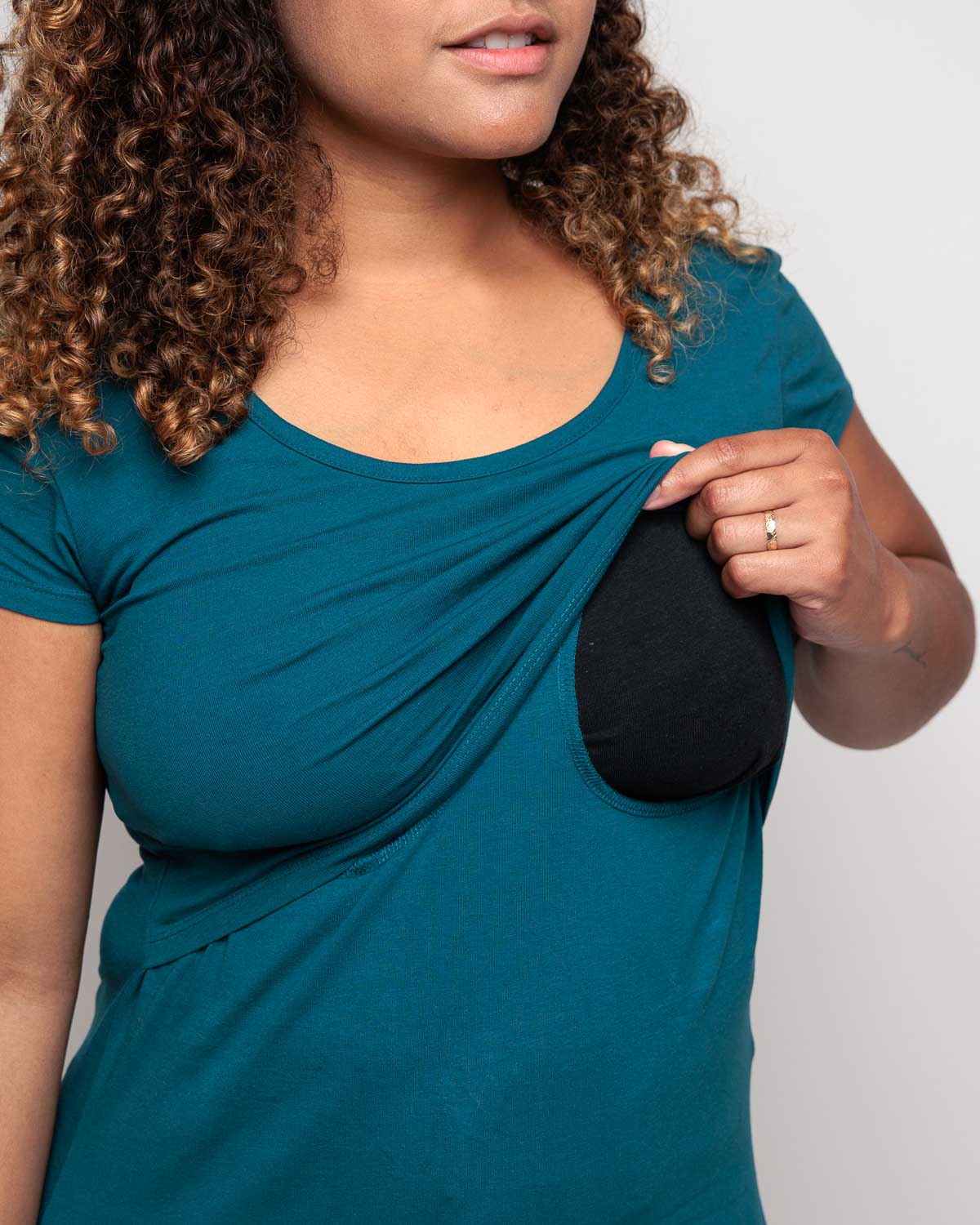 Nursing short sleeve t-shirt - Teal