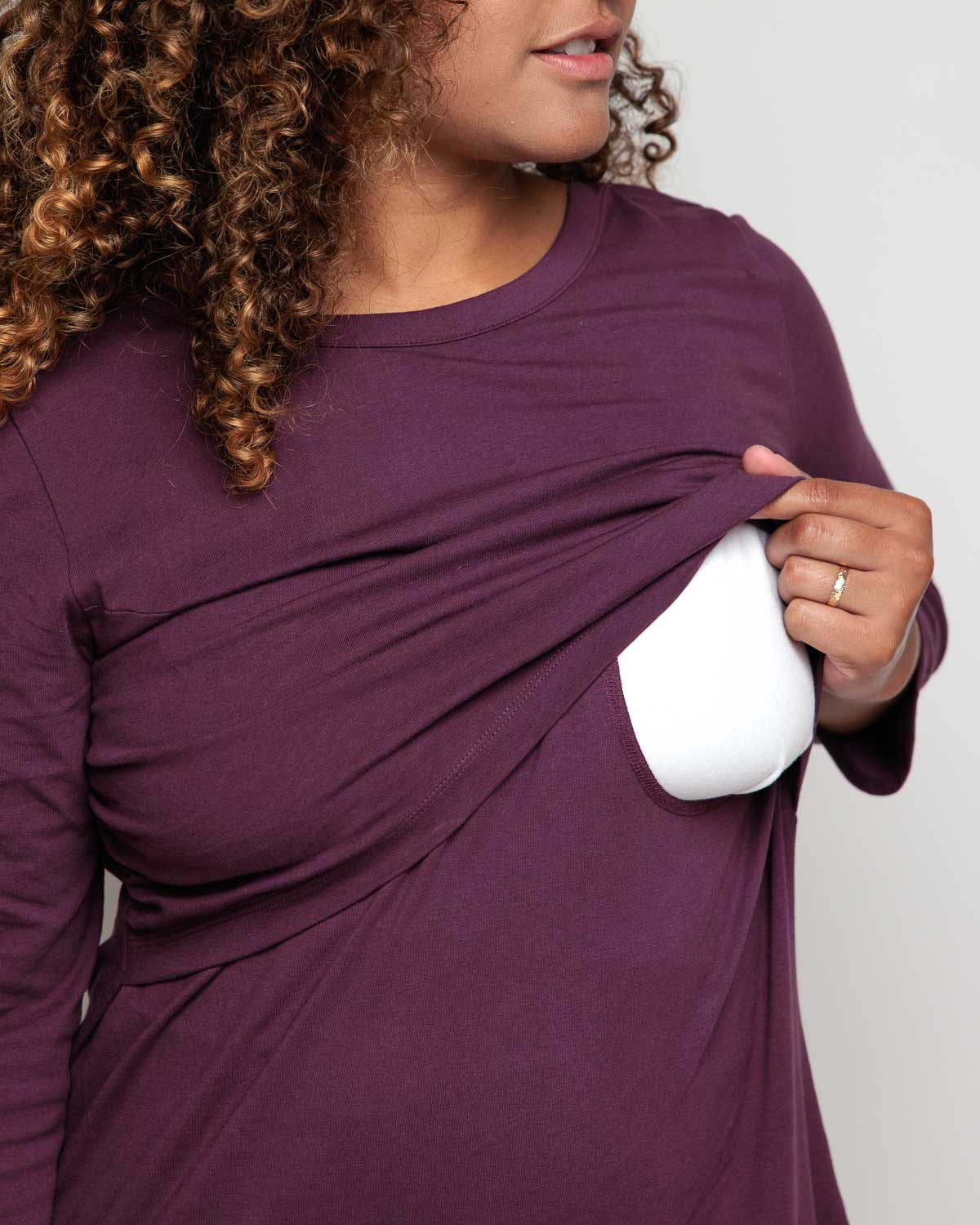 Nursing tunic dress - Plum