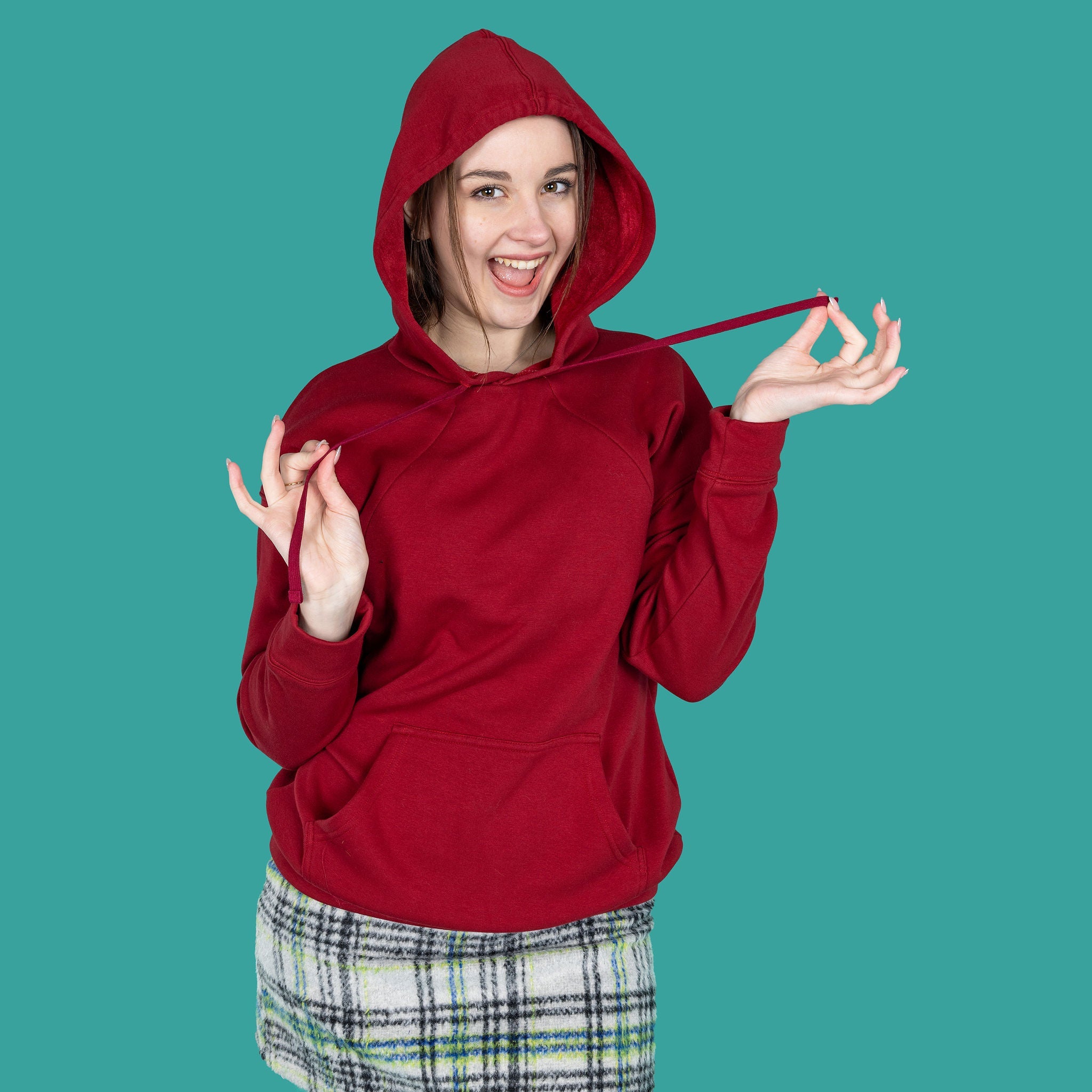 Breastfeeding Hoodie - warm fleece lined | burgundy