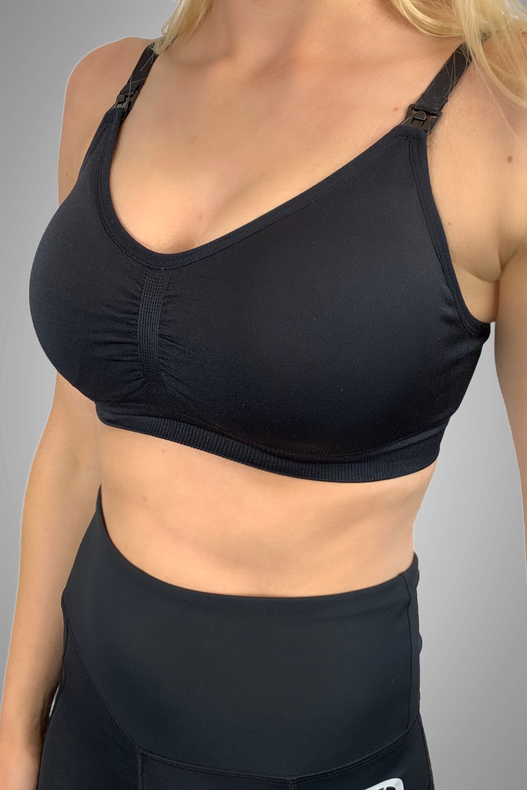 Everyday Seamfree Maternity and Nursing Bra | B to F Cup | Black