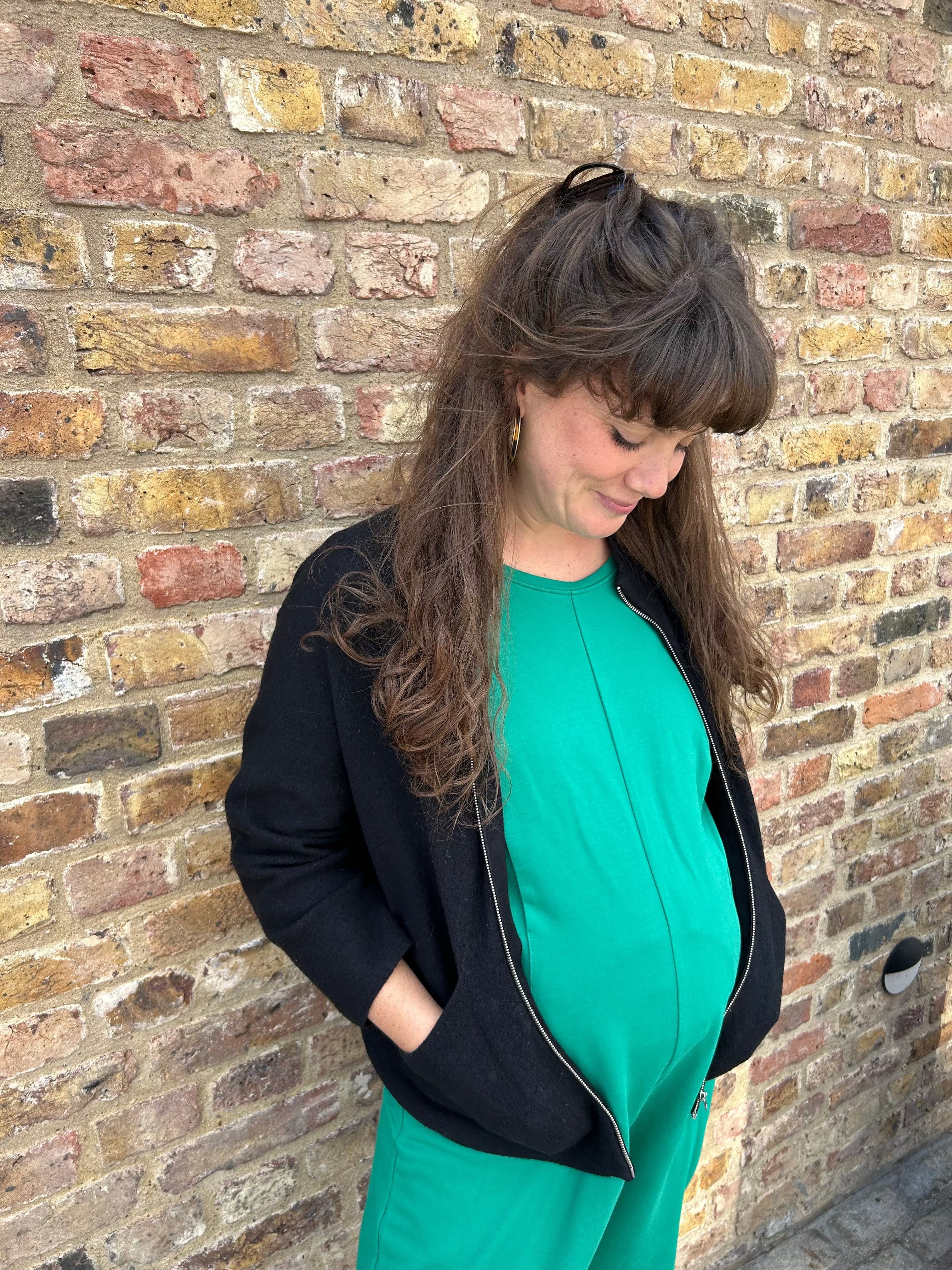 The Etta Jumpsuit - Green French Terry