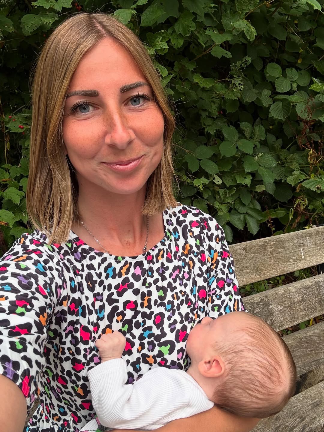 Midi Breastfeeding Dress - Rainbow Leopard