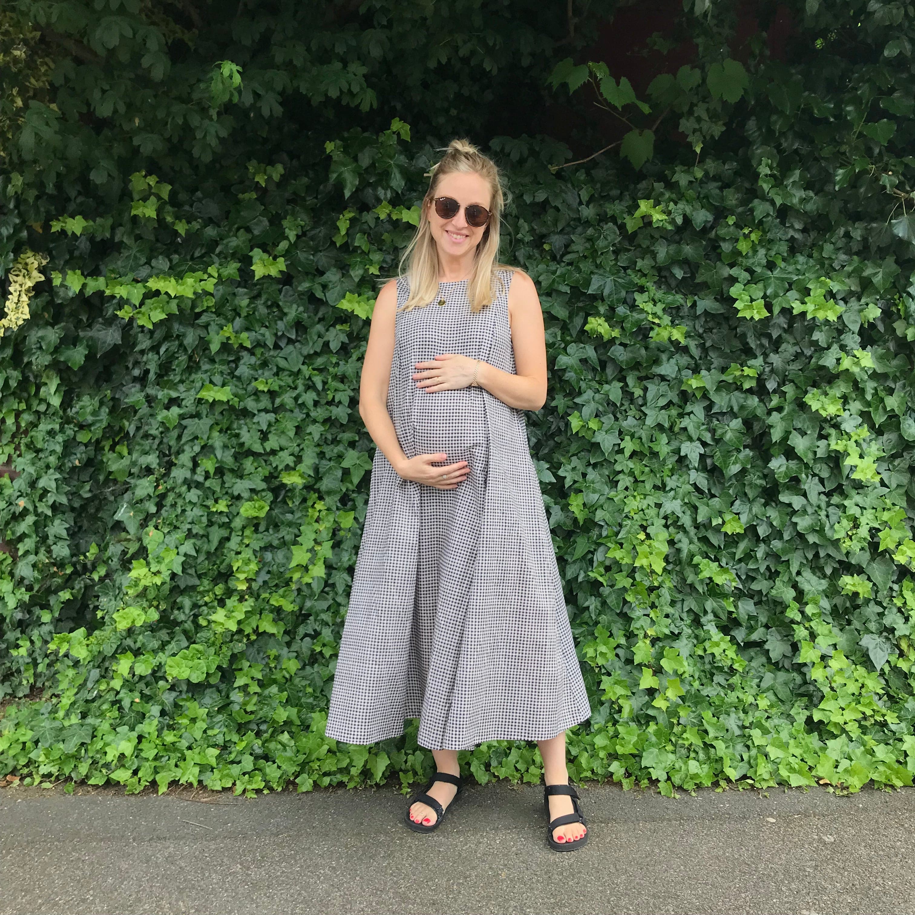 Lucy Dress - Printed Navy Gingham Cotton