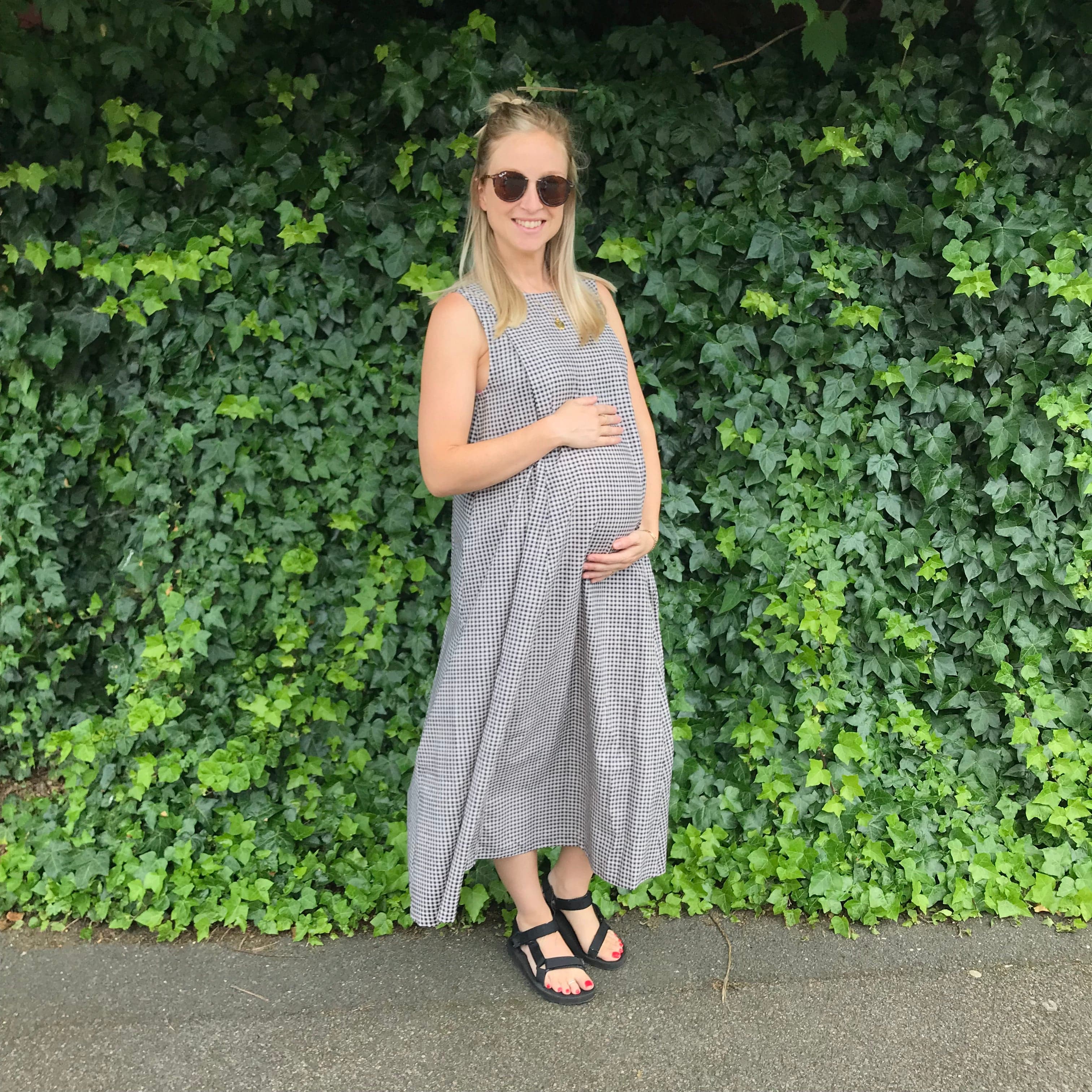 Lucy Dress - Printed Navy Gingham Cotton