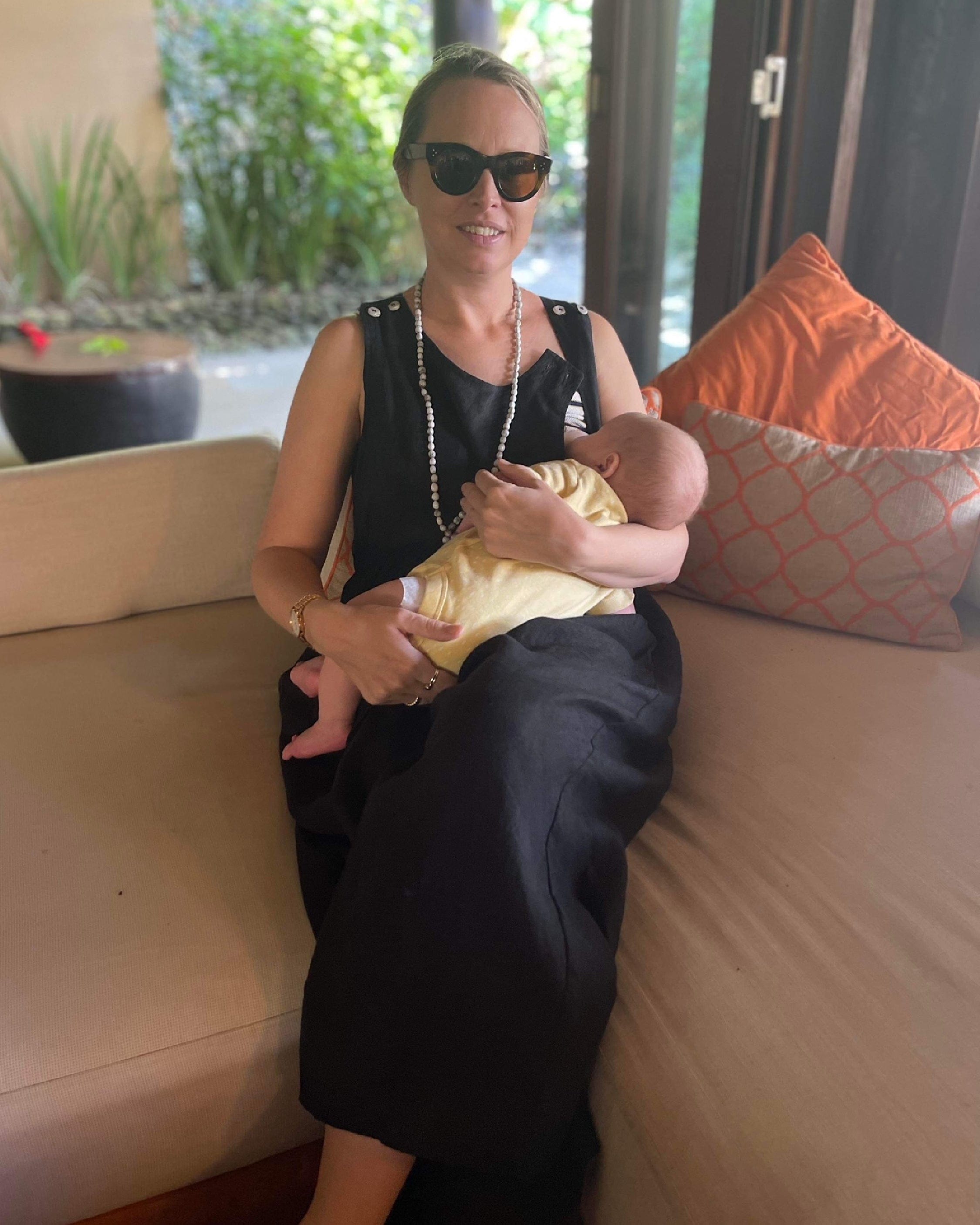 Ada Jumpsuit - Black Linen