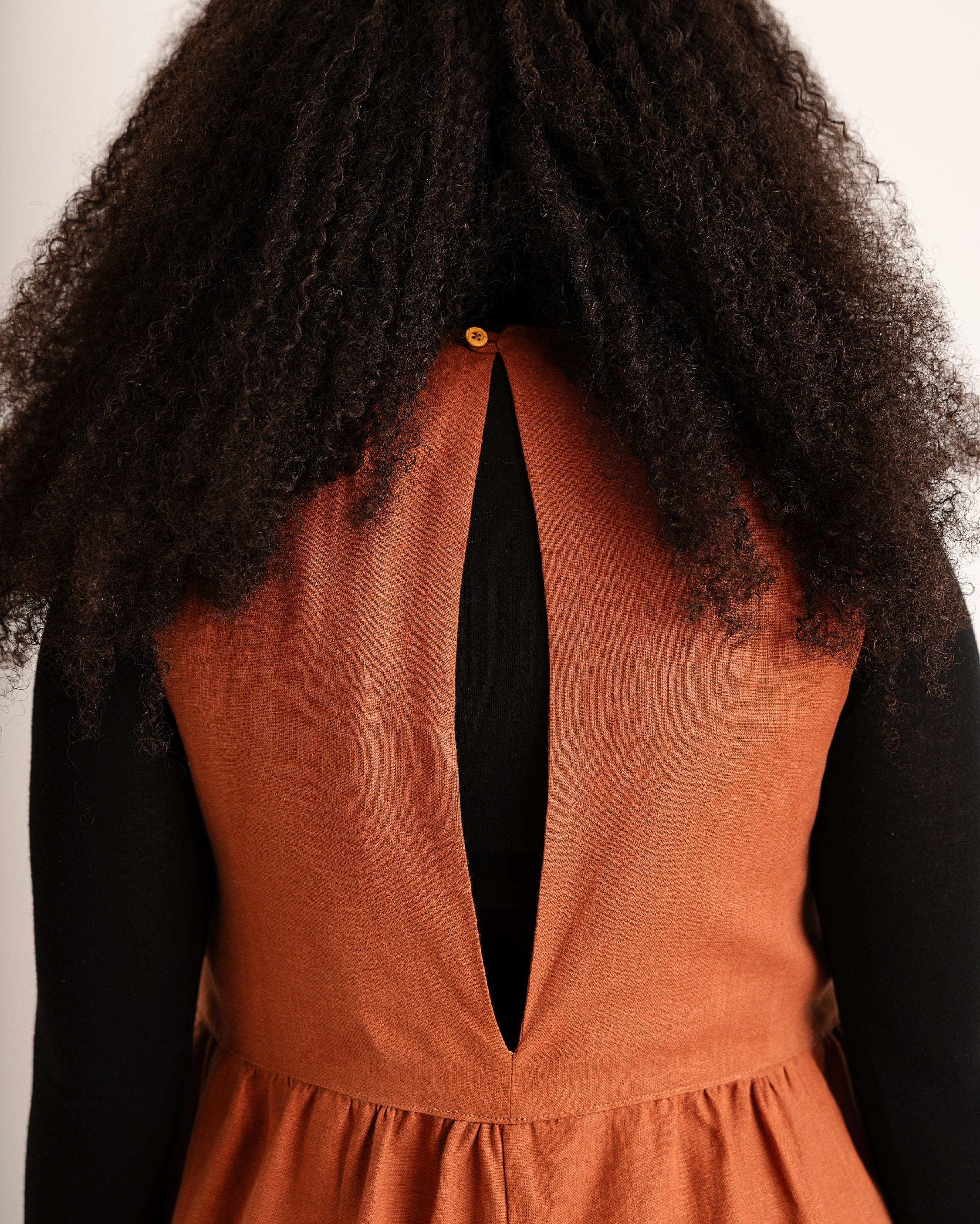Ada Jumpsuit - Burnt Orange Linen