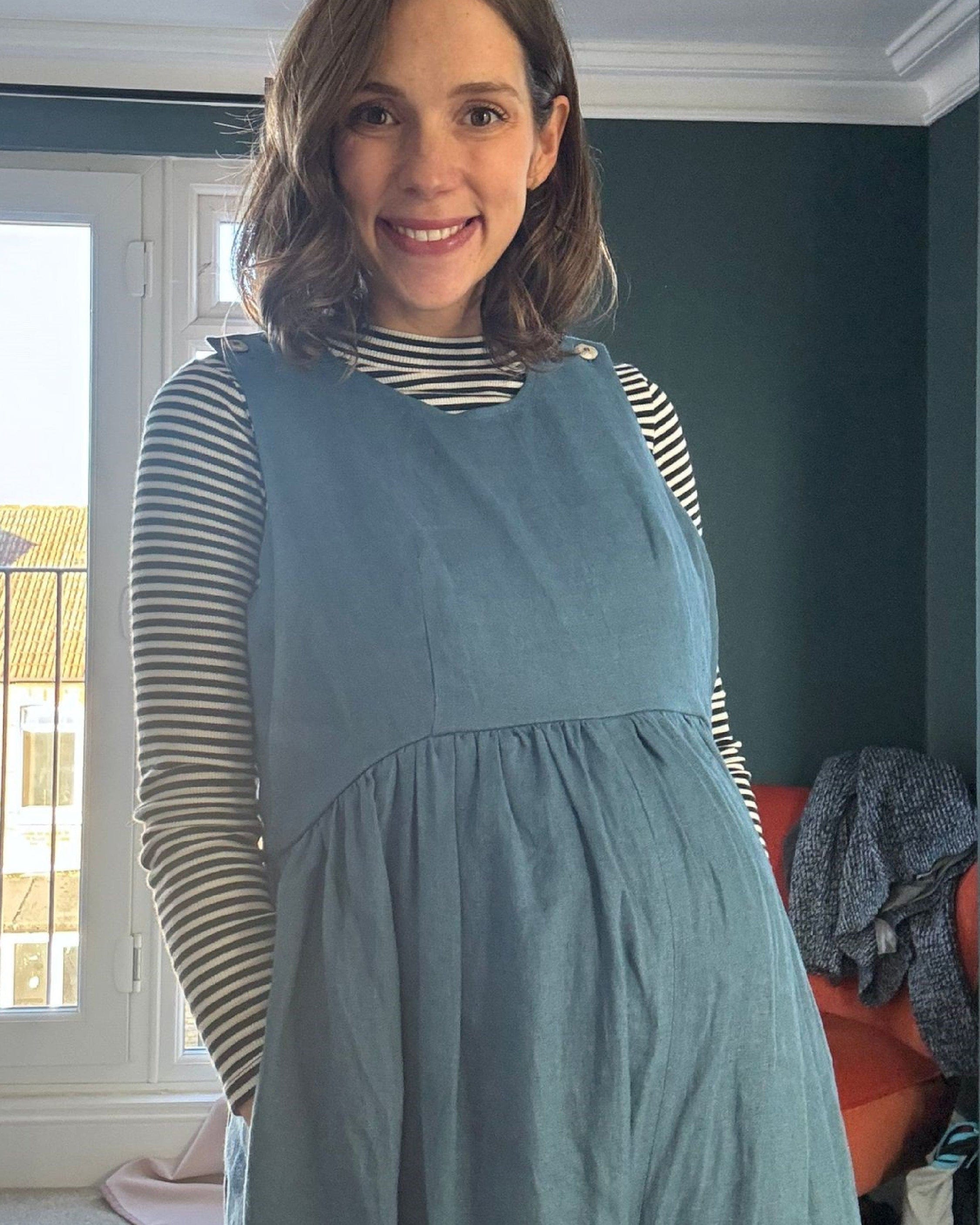 Ada Jumpsuit - Aegean Blue Linen