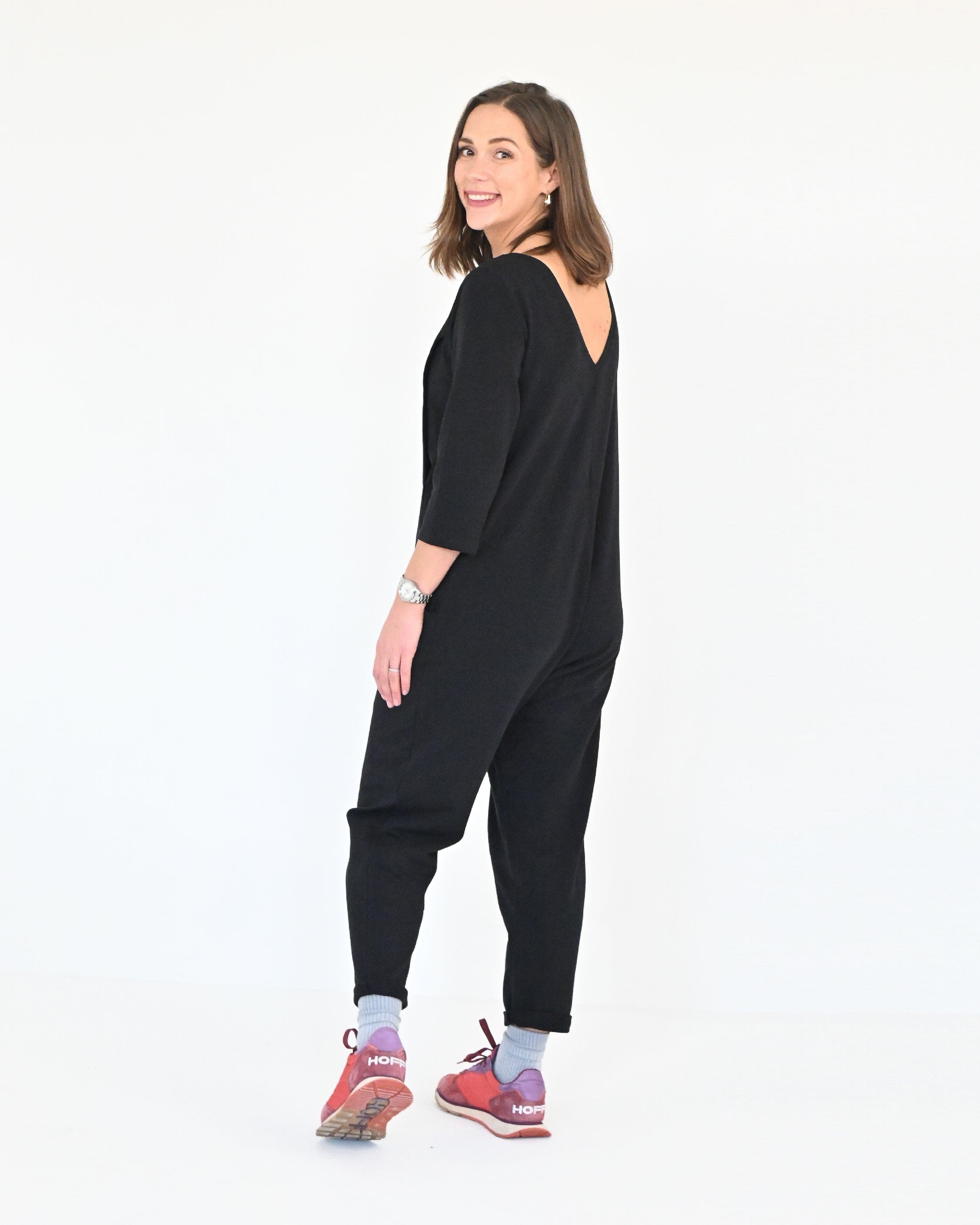Etta Jumpsuit - Black French Terry