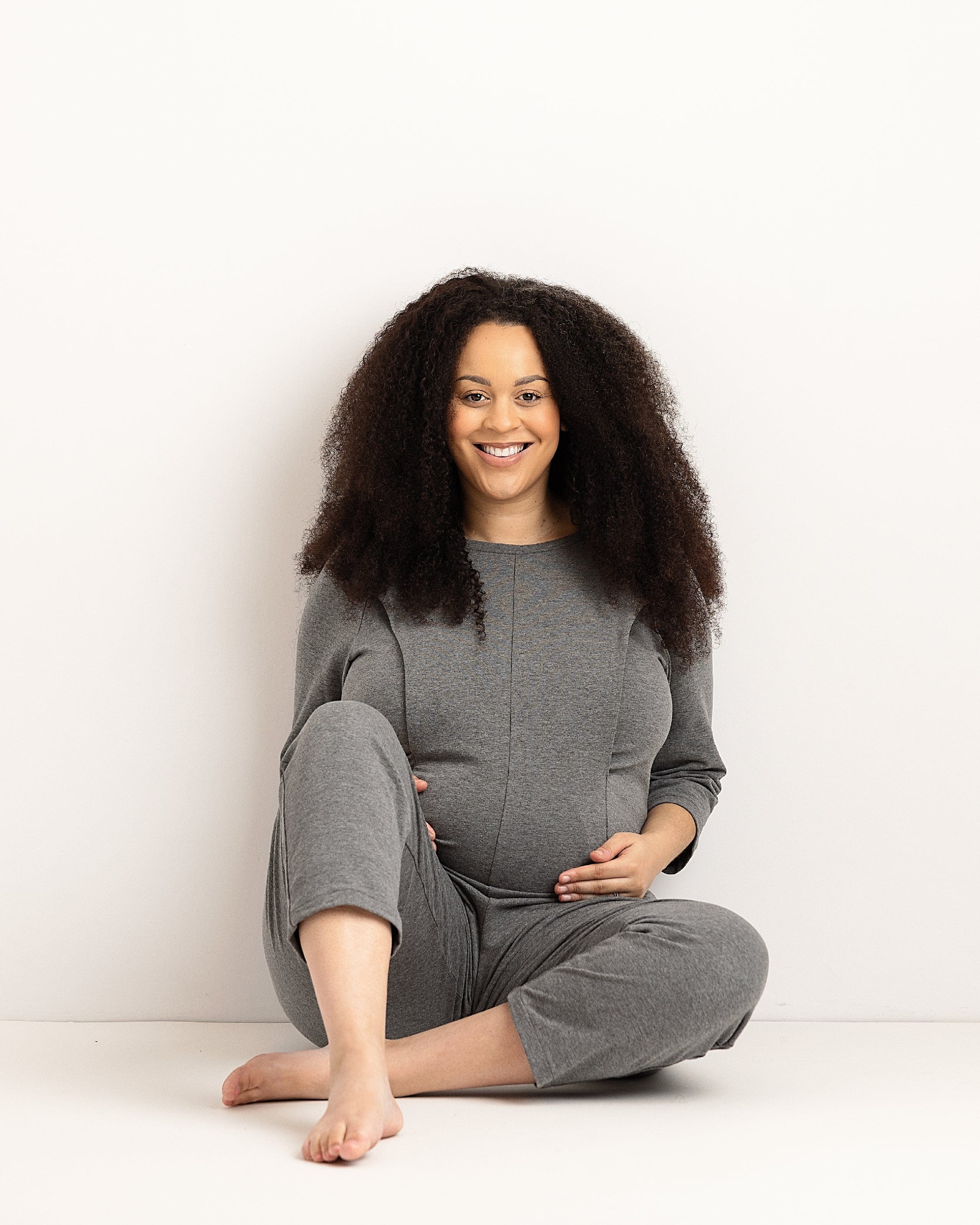 Etta Jumpsuit - Grey French Terry