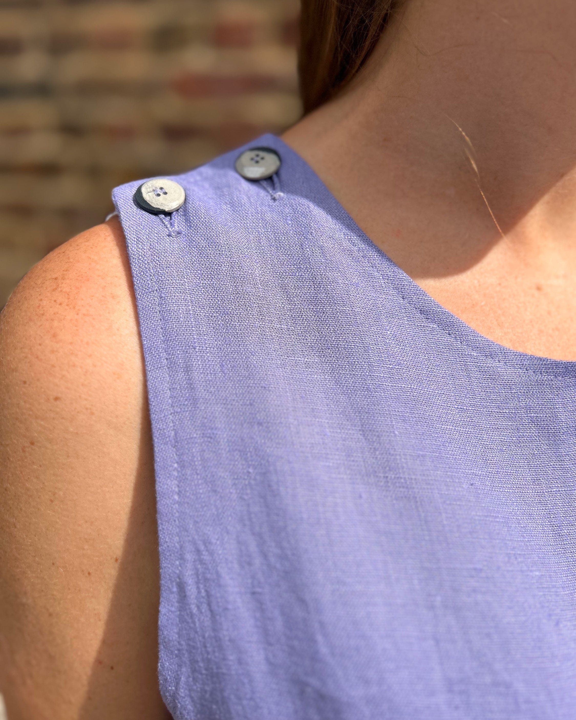 Ada Jumpsuit - Lavender Linen