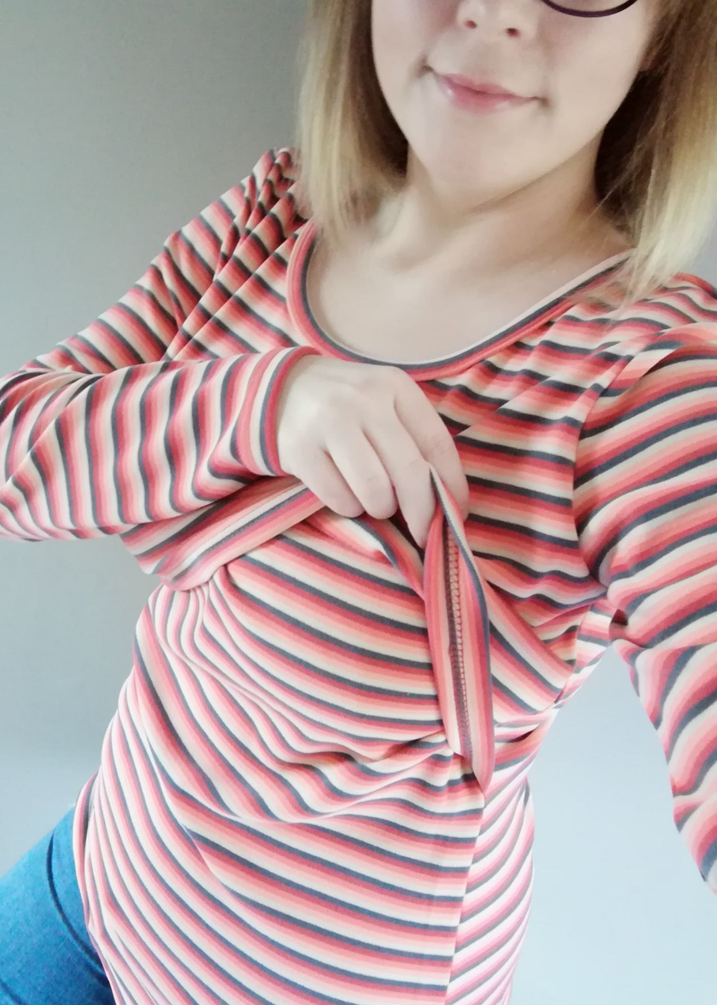 Rosie Stripe Breastfeeding Sweater