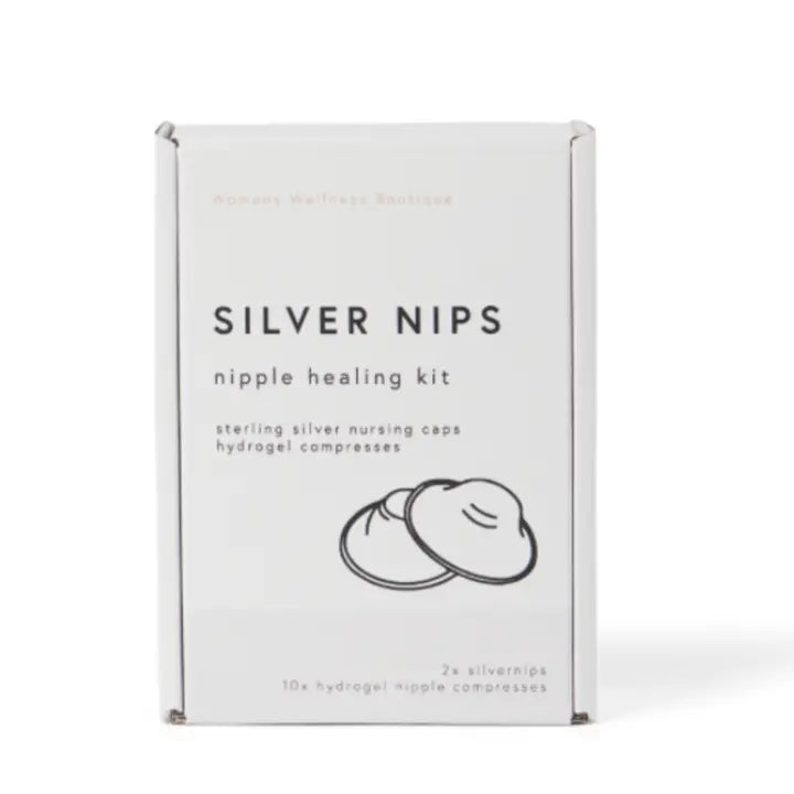 Silver Nips nipple healing kit packaging on a white background