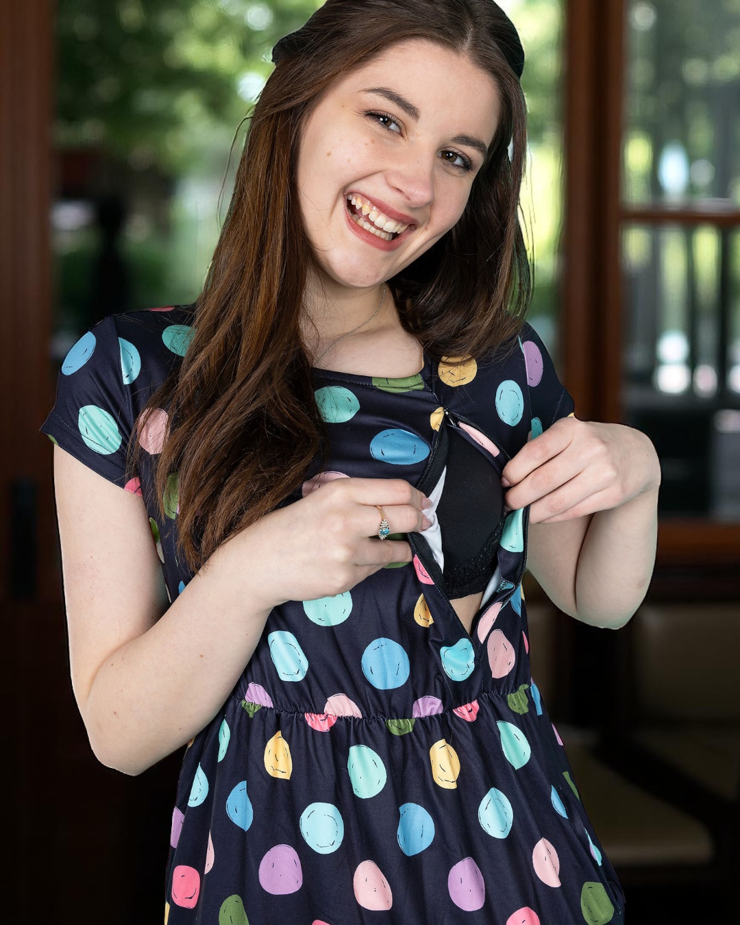 Knee Length Breastfeeding Dress - Shona Spot