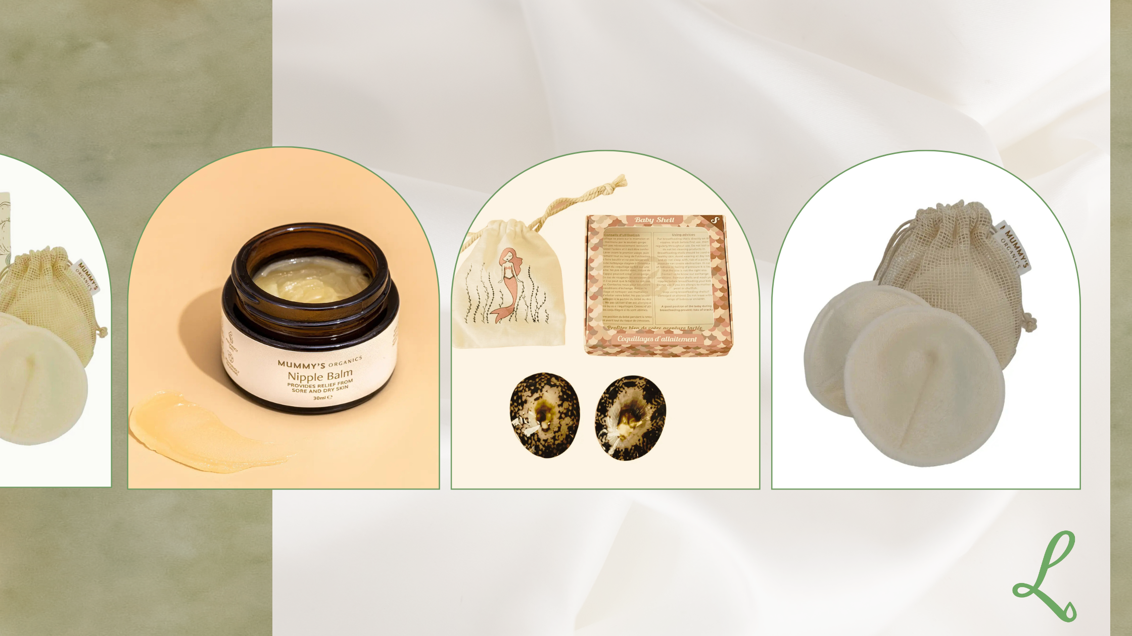 display of products for cracked nipples