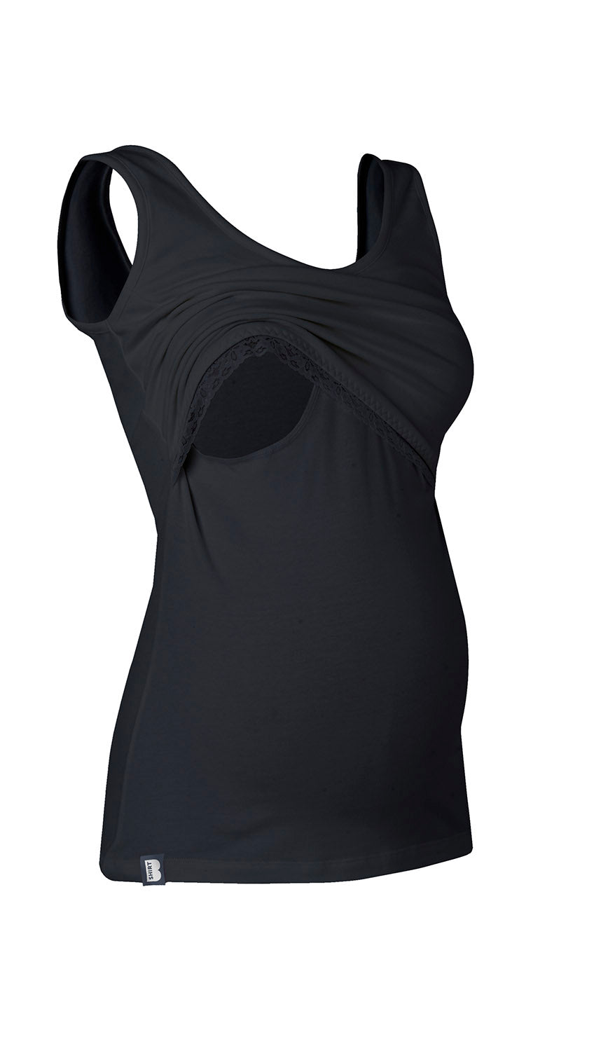 Nursing vest (with lace) - Black