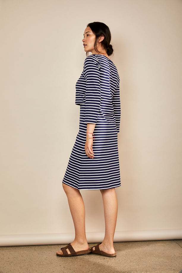 Ruby Rainbow Leopard Knee Nursing Dress — back detail, MilkyMoon nursing dress | Latchette