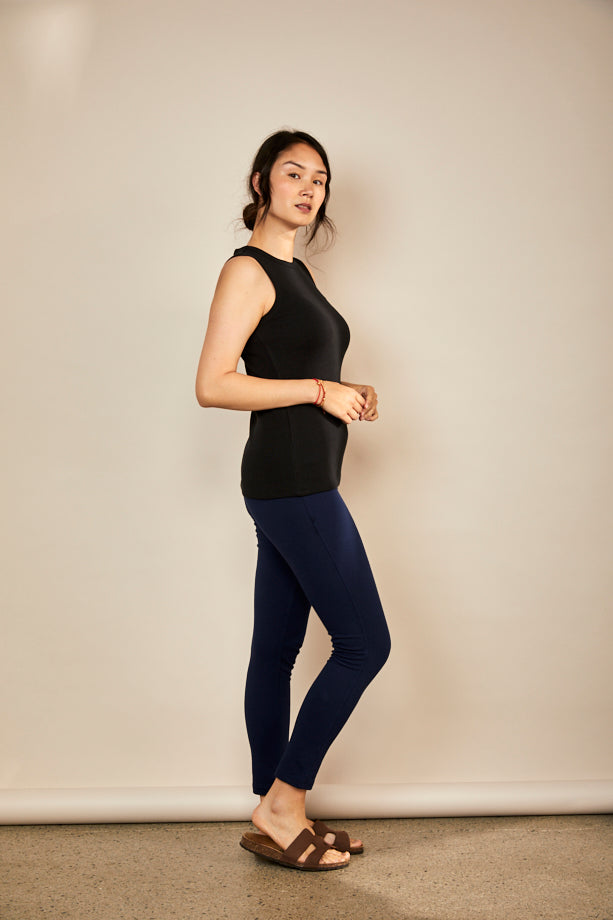 Bshirt Black Lace Nursing Vest — lifestyle shot, black lace breastfeeding vest | Latchette