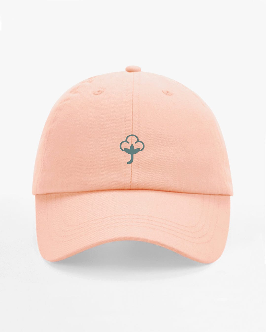 Cotton Flower Embroidery Peach Washed Cap - Accessories — accessories by JOURNY | Latchette