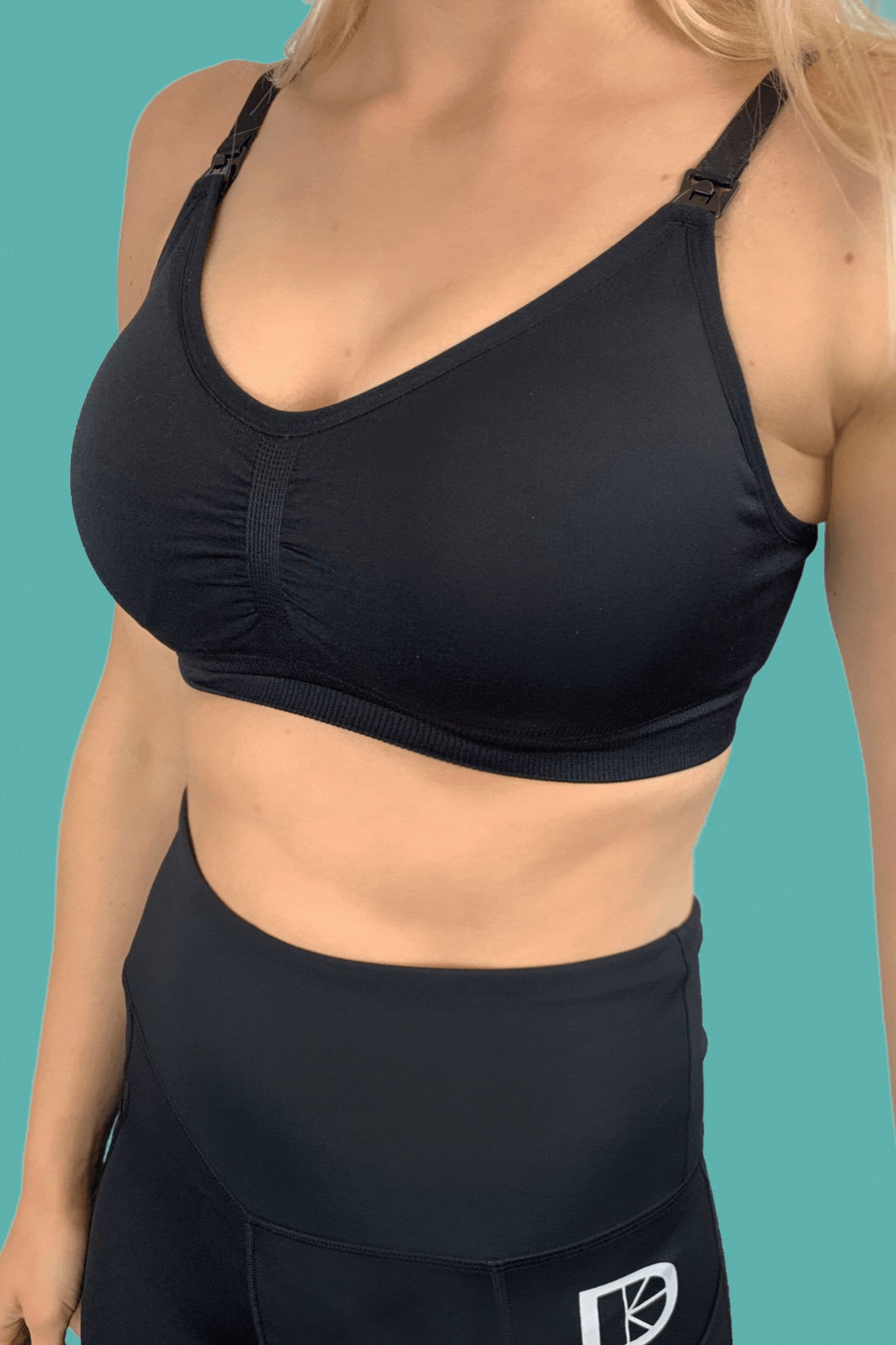 Everyday Seamfree Maternity and Nursing Bra | B to F Cup | Black