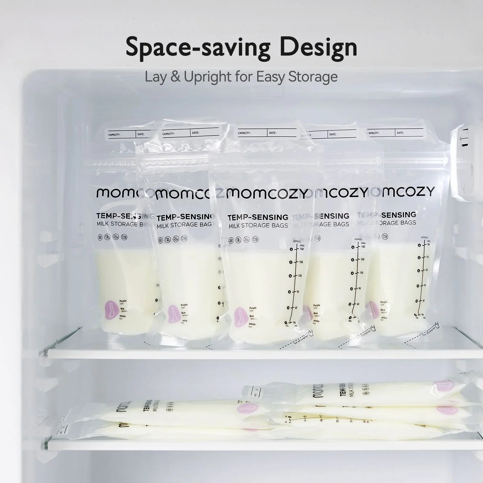 Momcozy Breast Milk Storage Bags 180ml 50 pcs — breast milk storage bags | Latchette