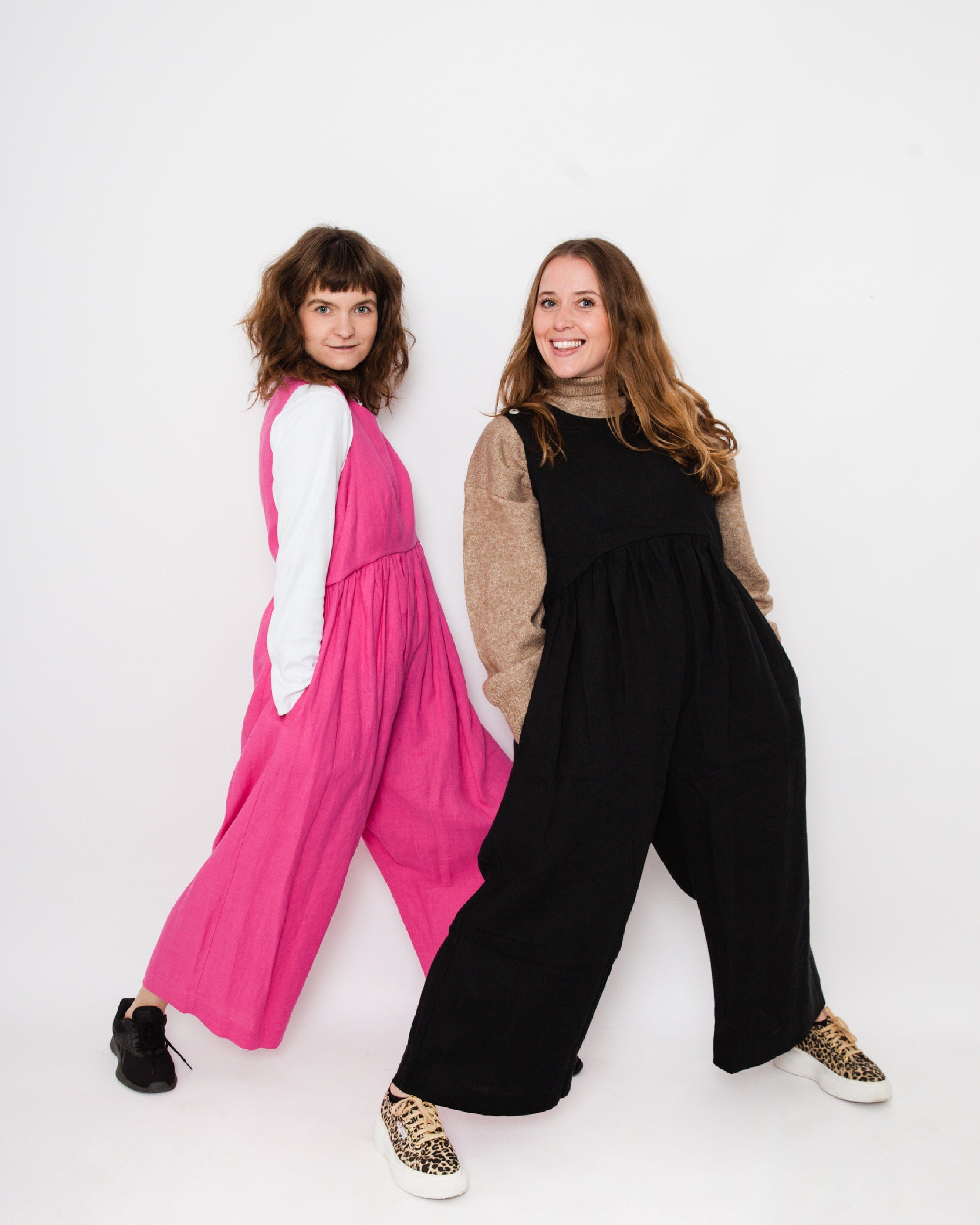 Ada Jumpsuit - Black Linen