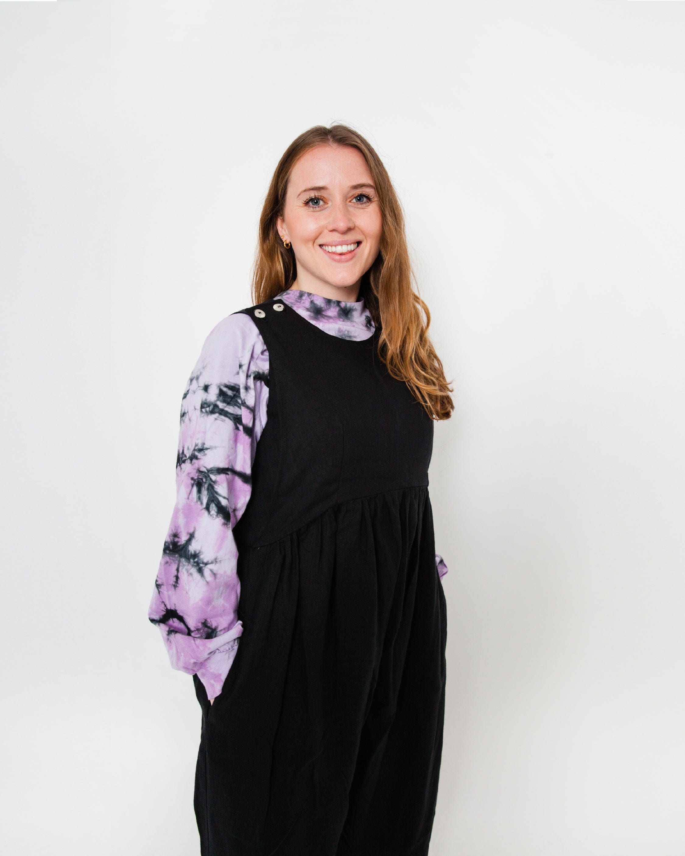 Ada Jumpsuit - Black Linen