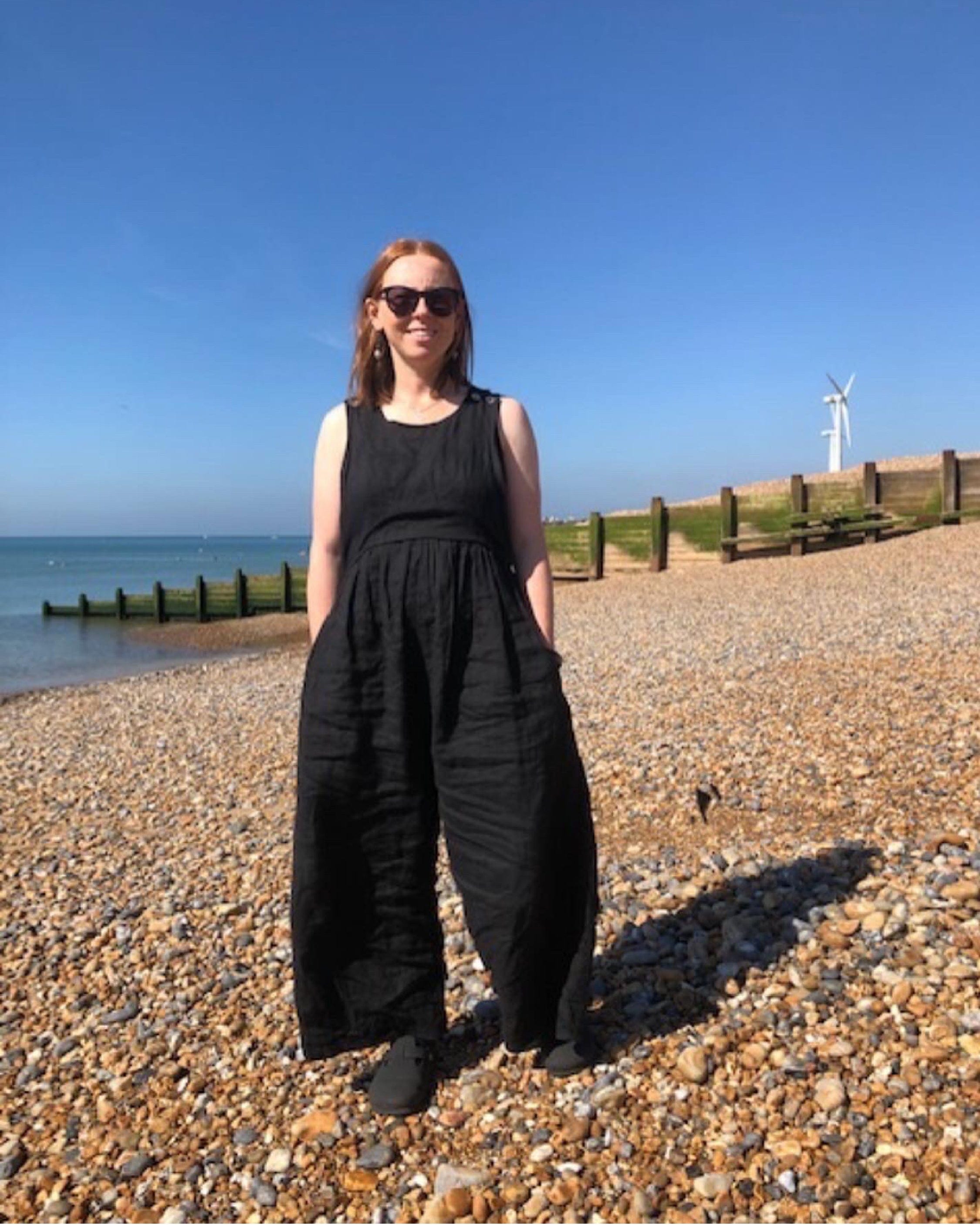 Ada Jumpsuit - Black Linen