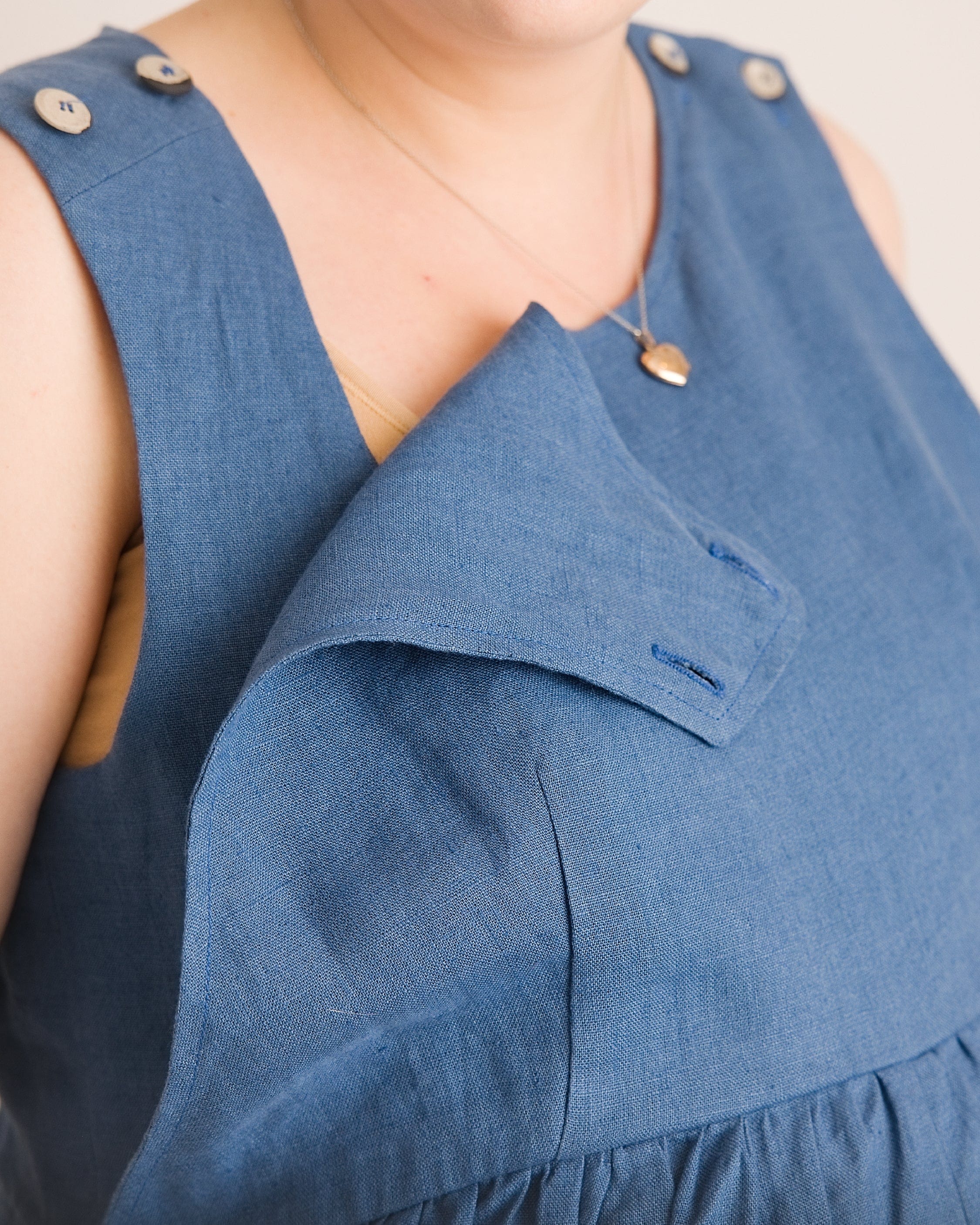 Ada Jumpsuit - Aegean Blue Linen