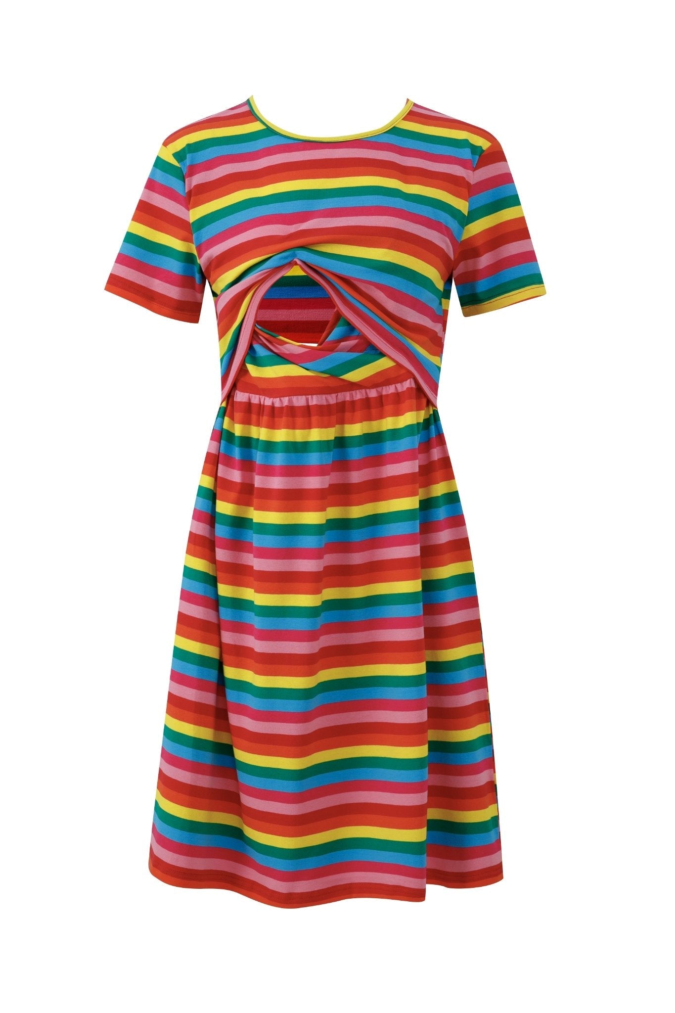 Breastfeeding Skater Dress - Rainbow