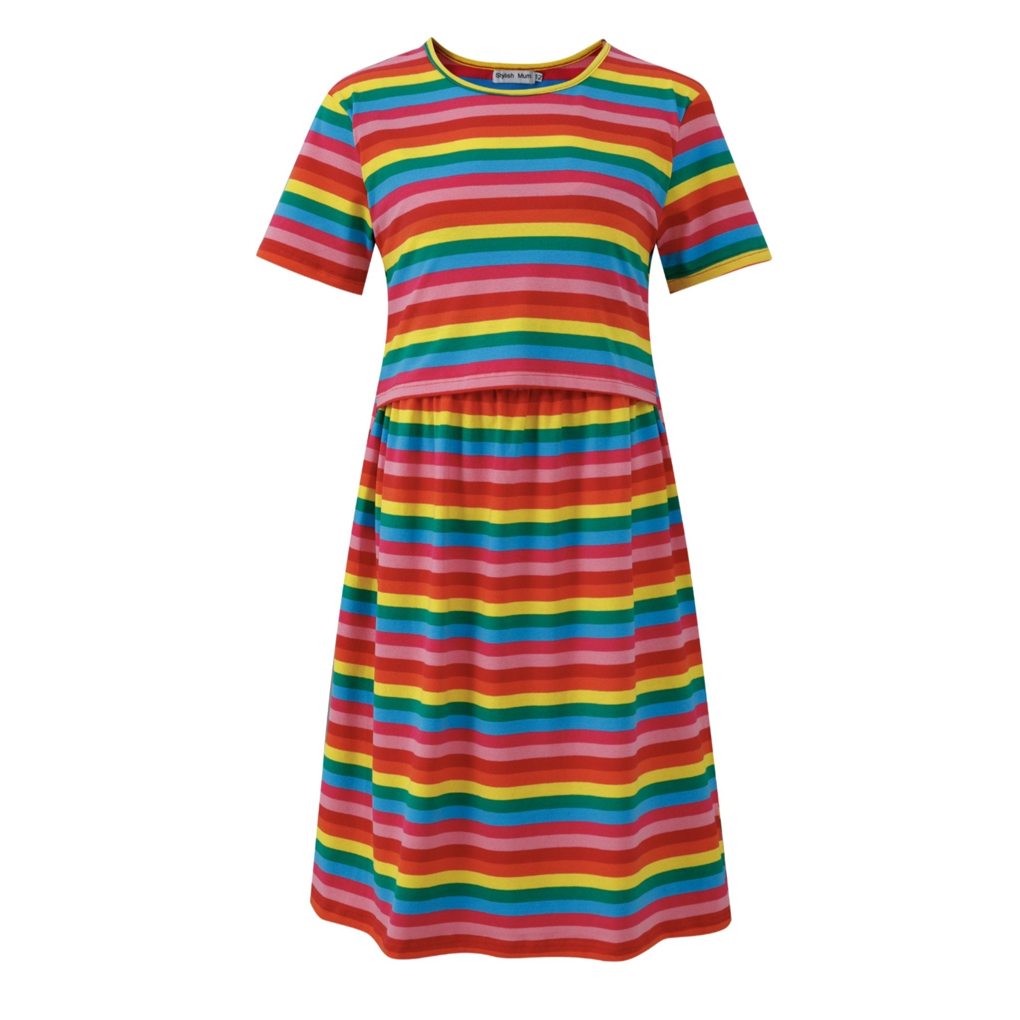 Breastfeeding Skater Dress - Rainbow