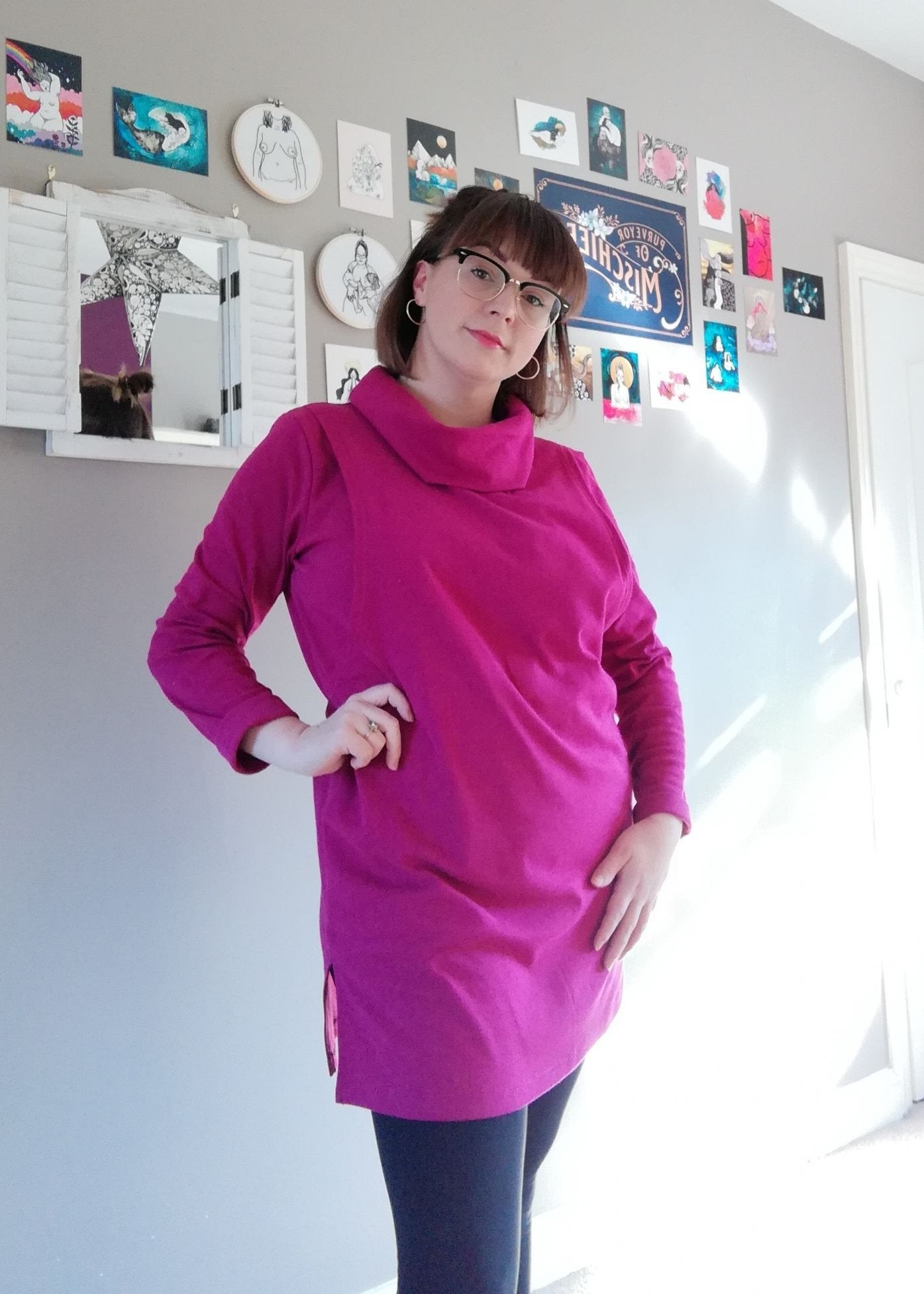 Tina Breastfeeding Tunic - Pink